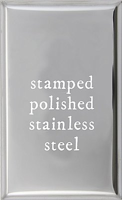 Polished Stainless Steel Stamped Pushbutton / GFCI Switchplate / Cover Plate