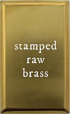 Raw Brass Single Pushbutton Switchplate