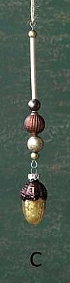 Glass Pinecone/Acorn Ornament