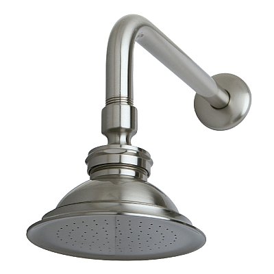 Kingston Brass P10SNCK Victorian Brass Showerhead with 12" Shower Arm Combo - Brushed Nickel