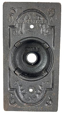 Antique Cast Brass Electric Doorbell in "Aramis" Design by Sargent & Co. - Circa 1901