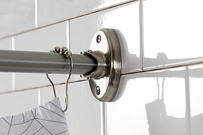 Kingston Brass CC7218 Edenscape 72" Stainless Steel Single Curved Shower Curtain Rod - Brushed Nickel