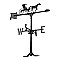 30" Country Doctor Weathervane - Includes Roof Mounting Bracket - Black