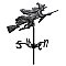 Flying Witch Garden Weathervane - Black Finish