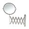 Gatco Accordian Arm Wall Mount Beveled Shaving Mirror - Satin Nickel