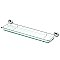 Tempered Glass Shelf with Gallery Railing - Polished Chrome