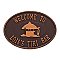 Tiki Hut Aluminum Wall Mount Address Plaque