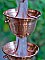 Unfinished Hammered Copper Bell Cups Rain Chain