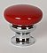 Metal Cabinet Knob - Candy Red & Polished Chrome