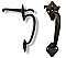 Rustic Bronze Thumblatch Set, 10" High