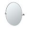 Jewel Solid Brass Frameless Oval Mirror - Chrome