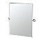 Cafe Large Frameless Rectangular Mirror - Chrome