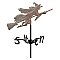 Flying Witch Garden Weathervane - Verdigris Finish