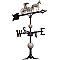 30" Full Bodied Country Doctor Weathervane - Includes Roof Mounting Bracket - Gold and Black