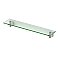 Bleu Solid Brass Glass Shelf - Satin Nickel