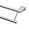 Bleu Solid Brass 24" Double Towel Bar - Satin Nickel