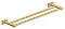 Modern Geometric 24" Double Towel Bar - Satin Brass