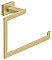 Modern Geometric Towel Ring - Satin Brass