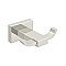 Modern Geometric Double Bath Hook - Polished Nickel