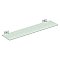 Modern Geometric 22" Glass Shelf - Polished Chrome