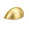 Atherton Hammered Bin Pull with Knurled Edge Satin Brass