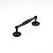 Atherton 4" on Center Pull with Knurled Backplates Oil Rubbed Bonze