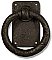 Rustic Bronze Large Ring Turn on Backplate for Gates or Doors