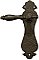 Rustic Bronze Lever Pull on Plate for Gates or Doors