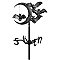 Bat & Moon Garden Accent Weathervane - Black Finish