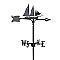 30" Traditional Sailboat or Schooner Weathervane - Black - Rooftop or Garden Mount