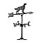 30" Traditional Golden Retriever Weathervane - Black - Rooftop or Garden Mount