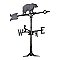 30" Traditional Black Bear Weathervane - Black - Rooftop or Garden Mount