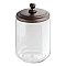 York Clear Glass Apothecary Storage Jar - Bronze Lid - Large