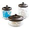 York Clear Glass Apothecary Storage Jar - Bronze Lid - Large