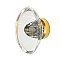 Nostalgic Warehouse Oval Clear Crystal 1-3/4" Cabinet Knob in Polished Brass