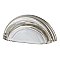 Nostalgic Warehouse Cup Pull Crystal Clear 3" on Center in Satin Nickel