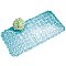 Pebblz Non-Slip Suction Bath Mat for Shower, Bathtub - Aqua Blue