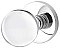 Bristol Glass Knob and Modern Disk Rosette