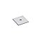 Rectangular Art Deco Cabinet Hardware Backplate - Polished Chrome