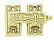 Ornate Shutter Catch, Polished Brass
