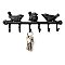 Dark Bronze Cast Iron Triple Bird Wall Key or Coat Hook Rack