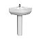 Petite 2 Vitreous China 22-1/4" x 15-3/4" Corner Pedestal Sink