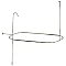 Solid Brass Shower Enclosure - Rectangular with Riser - Polished Nickel