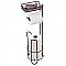 Classico Toilet Paper Roll Stand Plus Shelf - Bronze