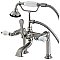 Kingston Brass AE107T8 Auqa Vintage Deck Mount Clawfoot Tub Faucet, Brushed Nickel