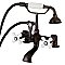 Aqua Vintage AE211T5 Vintage 7-Inch Tub Faucet with Hand Shower, Oil Rubbed Bronze