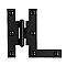 Iron "HL" Hinge - Flush Mount Pair