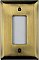 Jumbo Oversized Antique Brass Stamped Single GFCI Switchplate / Cover Plate