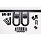6' Steel Industrial Barn Door Hanger Hardware Kit with Horseshoe Hanger - Black