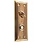 Doorplate with Thumbturn, Decorative Edge - Multiple Finishes